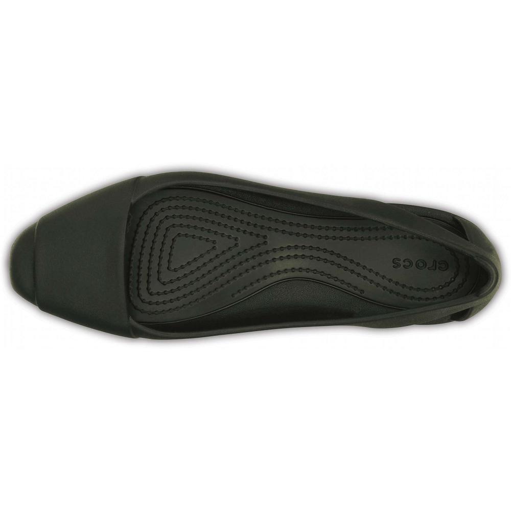 Black Women's Crocs Sienna Flat Shoes | NZ 0172HAPK